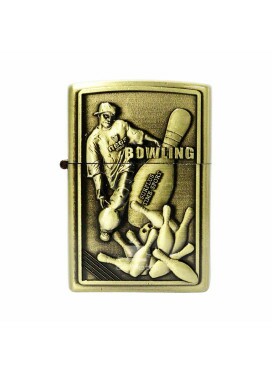 Isqueiro de Metal Dourado Bowling