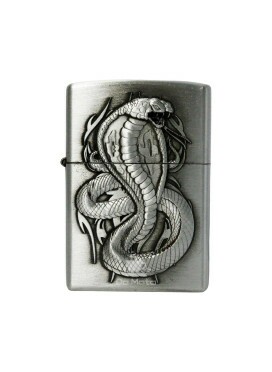 Isqueiro de Metal Prata Snake 