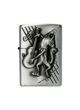 Isqueiro de Metal Prata Lúcifer