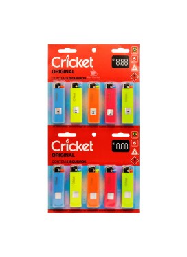 Cartela de Isqueiro Cricket Grande Neon