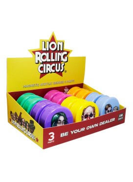 Caixa de Dichavador de Acrílico Lion Rolling Circus