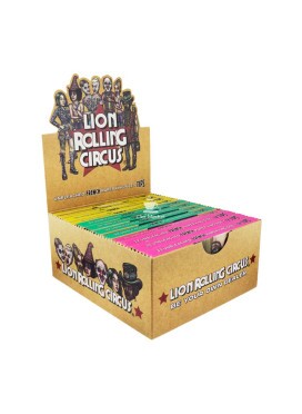 Caixa de Seda Lion Rolling Circus Unbleached King Size + Tips