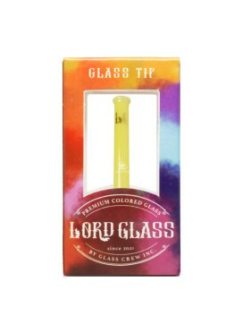 Piteira de Vidro Lord Glass Colors Amarelo Claro