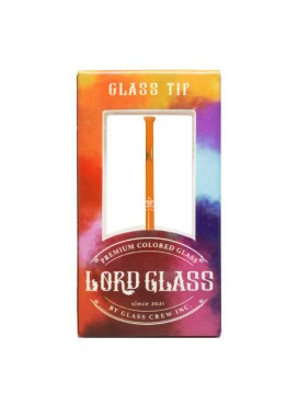 Piteira de Vidro Lord Glass Colors Orange