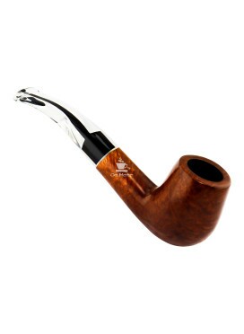 Cachimbo Maestro Briar Tradicional Curvo C/ Piteira de Acrílico 