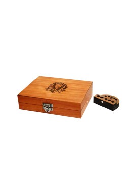 Mini Box Glass Wood Burning Lion