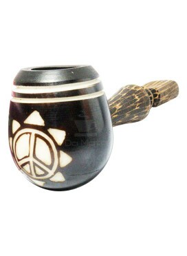 Pipe de Madeira Artesanal Peace