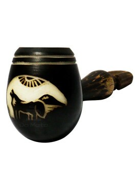 Pipe de Madeira Artesanal Lobo
