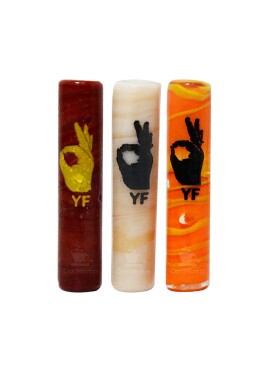 Piteira de Murano Yellow Finger Big