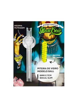 Kit de Piteira de Vidro Glass Crew Ball 6mm