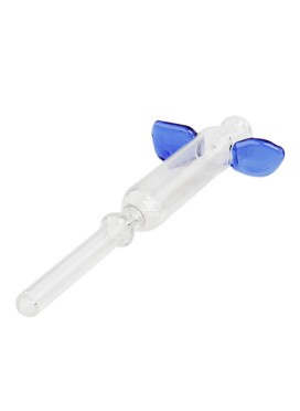 Piteira de Vidro Seringa Azul