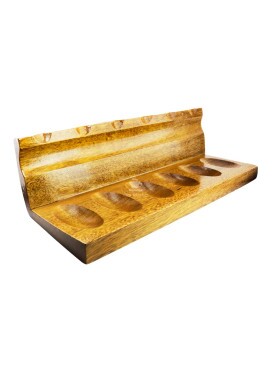 Suporte Reto p/ 6 Cachimbo em madeira 