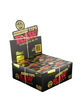 Caixa de Piteira Raw Black Extra Wide - 36 unidades