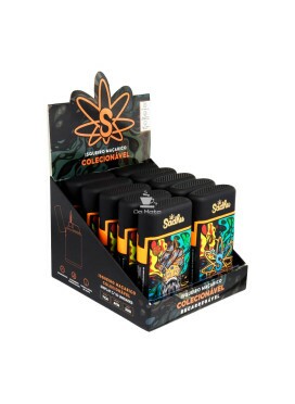 Caixa de Isqueiro Maçarico Sadhu Galáctico Preto C/10un