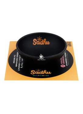 Mini Cuia de Silicone Sadhu Colorido Preto
