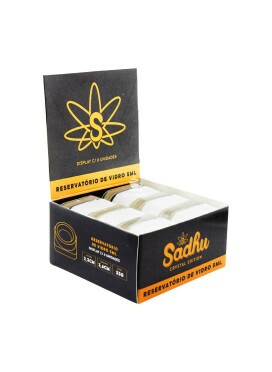 Caixa de Slick Vidro Sadhu Transparente C/Tampa Branca
