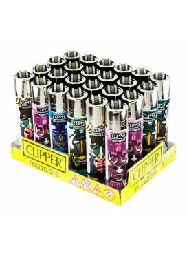 Caixa de Isqueiro Clipper Samurai Masks