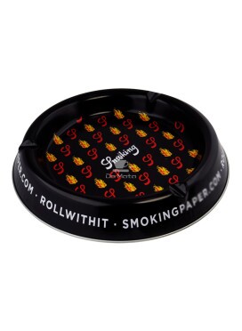 Cinzeiro de Metal Smoking Black Flames
