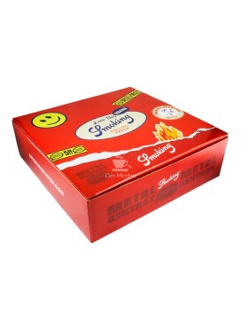 Caixa de Cinzeiro Metal Smoking Labels