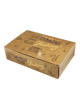 Caixa de Dichavador de Metal Smoking High as Fuck XL 4 partes