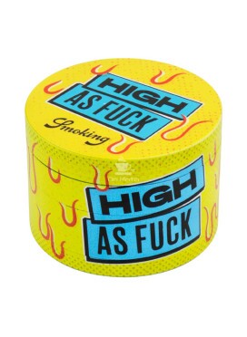 Dichavador de Metal Smoking High as Fuck XL 4 partes.