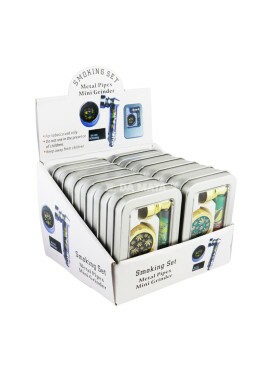 Caixa de Kit Mini Pipe de Metal Com Acessórios 