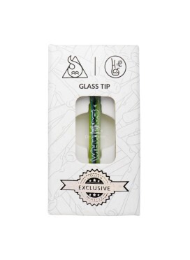 Piteira de Vidro Collab Squadafum e Hippiebong 6mm verde