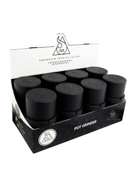 Caixa Dichavador Pot Grinder Squadafum C/8 Preto