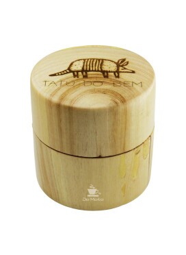 Cinzeiro Cumbuca de Madeira Tatu do Bem