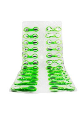 Cartela de Tesoura Dobrável Plástico Verde C/24 