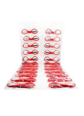 Cartela de Tesoura Dobrável Plástico Vermelho C/24 