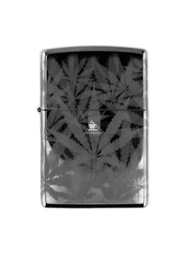 Isqueiro Zippo Black Polished Cannabis 48924