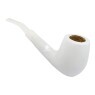Cachimbo de Madeira Branco Curvo de frente