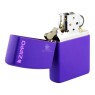 Isqueiro Zippo Navy Matte Roxo de lado aberto tabacaria da mata