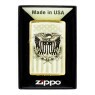 Isqueiro Zippo American Eagle Design 46230 de frente na caixinha tabacaria da mata