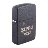 Isqueiro Zippo Black Crackle Design 46567 de lado tabacaria da mata