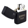 Isqueiro Zippo Black Crackle Design 46567 de lado aberto tabacaria da mata