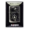 Isqueiro Zippo Marble Flame Design 46571 de frente na caixinha tabacaria da mata