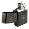 Isqueiro Zippo Marble Flame Design 46571 de lado aberto tabacaria da mata