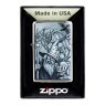 Isqueiro Zippo Mystical Beings Design 46579 de frente na caixinha tabacaria da mata