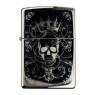Isqueiro Zippo Skull King Design 46699 de frente tabacaria da mata