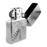Isqueiro Zippo Lighter Armor® Pattern Design 49291 de lado aberto tabacaria da mata