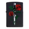 Isqueiro Zippo Rose Dagger Tattoo Design 49778 de frente tabacaria da mata