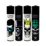 Kit com 4 Isqueiros Clipper Skulls Heads Edição para Colecionador