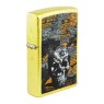 Isqueiro Zippo Floral Skull Design 46577 de lado tabacaria da mata