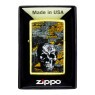 Isqueiro Zippo Floral Skull Design 46577 de frente na caixinha tabacaria da mata