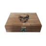  Box Glass Wood Burning Caveira fechada