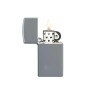 Isqueiro Zippo 49527 Slim Flat Grey Aberto 