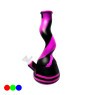 Bong de Silicone Zig-Zag 26cm rosa e preto