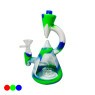 Bong de Vidro e Silicone 19cm verde e azul